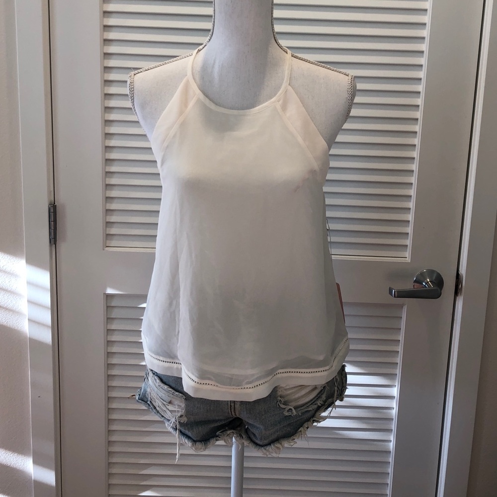 New white chiffon camisole